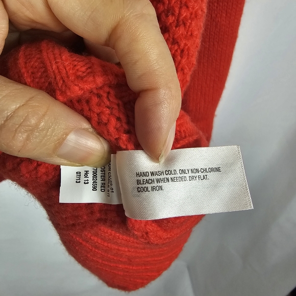 Gap Lambs Wool Blend Turtleneck Sweater Cable Knit sweater - Picture 9 of 10